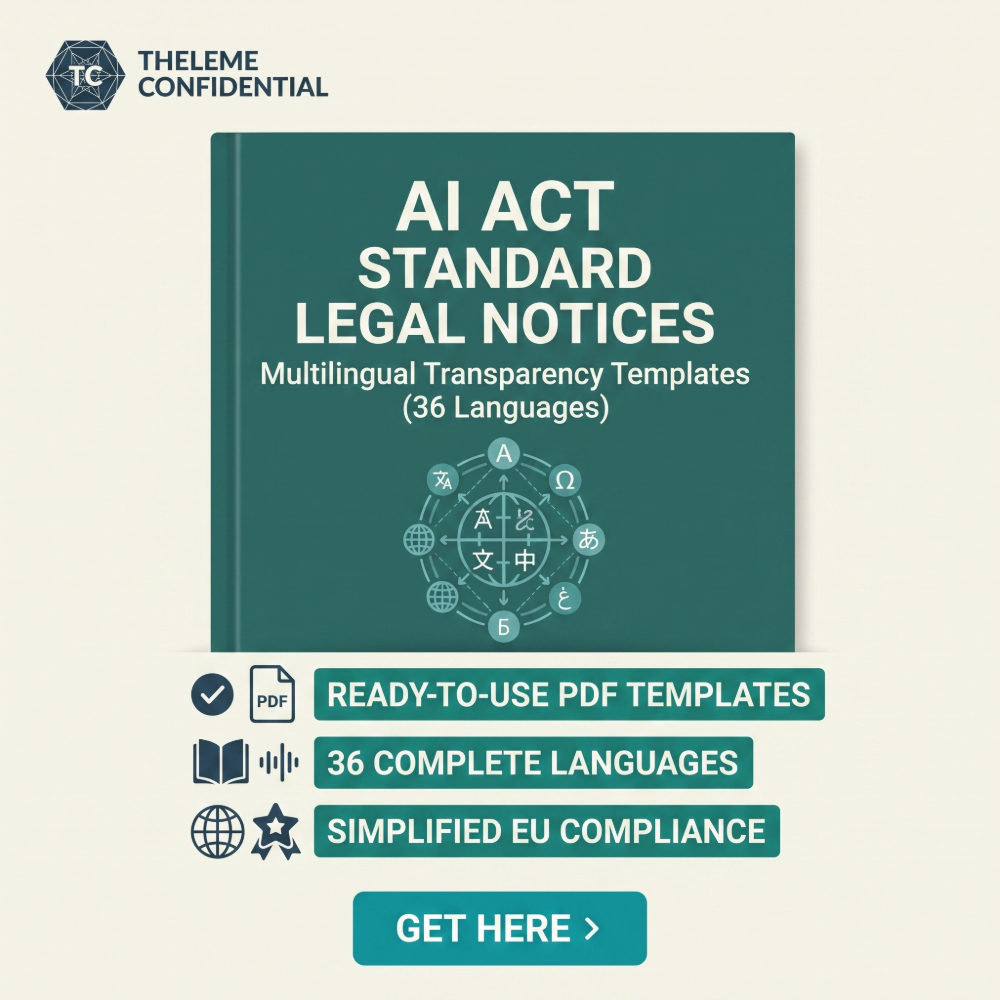 ai act — standard legal notices: multilingual transparency templates (36 languages)